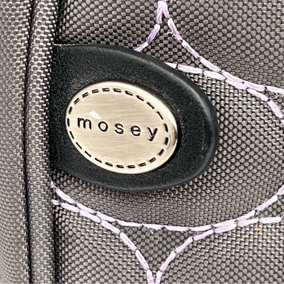 Mosey Travel Bag Purse Eco Friendly Gray Pink Adjustable Lightweight Crossbody - Picture 9 of 9
